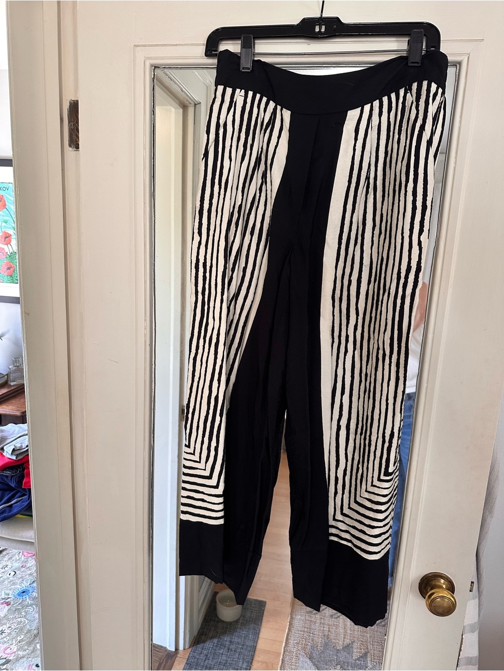 Simply Vera Vera Wang Black & White Striped Wide-Leg Pants